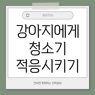 강아지에게 청소기 적응시키기