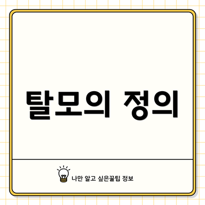 탈모의 정의