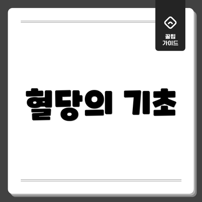 혈당의 기초