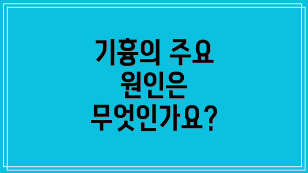기흉의 주요 원인은 무엇인가요?
