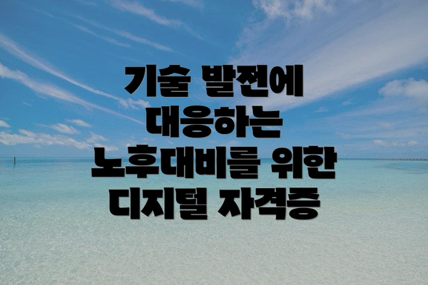 기술 발전에 대응하는 노후대비를 위한 디지털 자격증