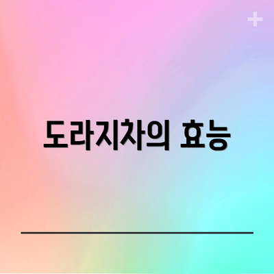 도라지차의 효능