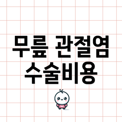 무릎 관절염 수술비용
