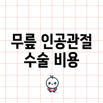 무릎 인공관절 수술 비용