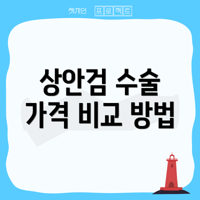 상안검 수술 가격 비교 방법