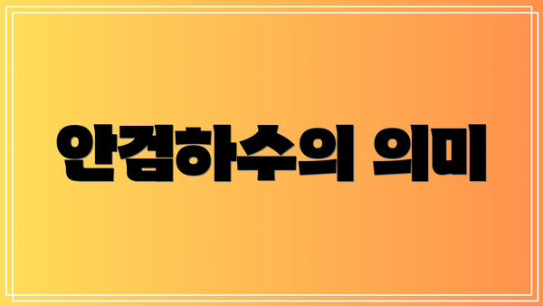 안검하수의 의미