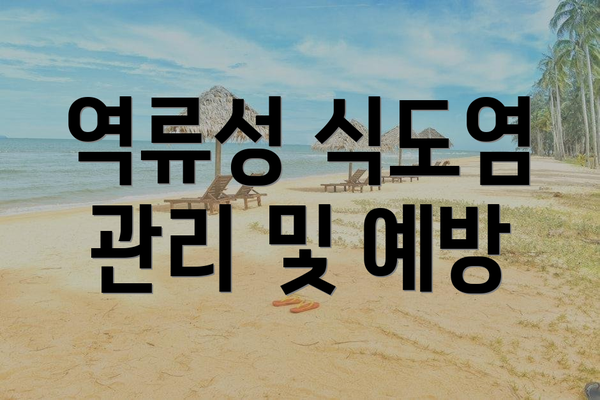 역류성 식도염 관리 및 예방