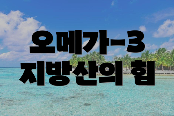 오메가-3 지방산의 힘