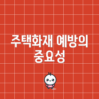 주택화재 예방의 중요성