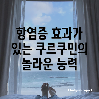 항염증 효과가 있는 쿠르쿠민의 놀라운 능력