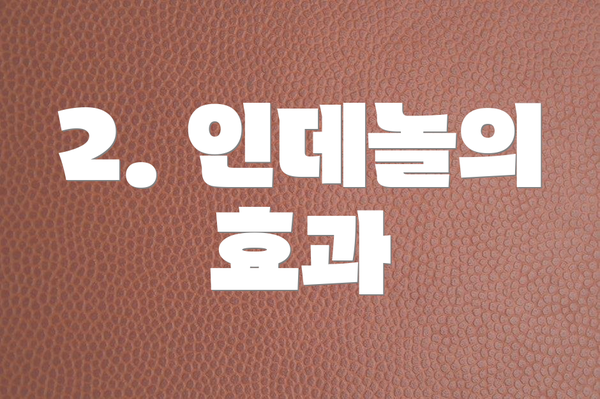 2. 인데놀의 효과