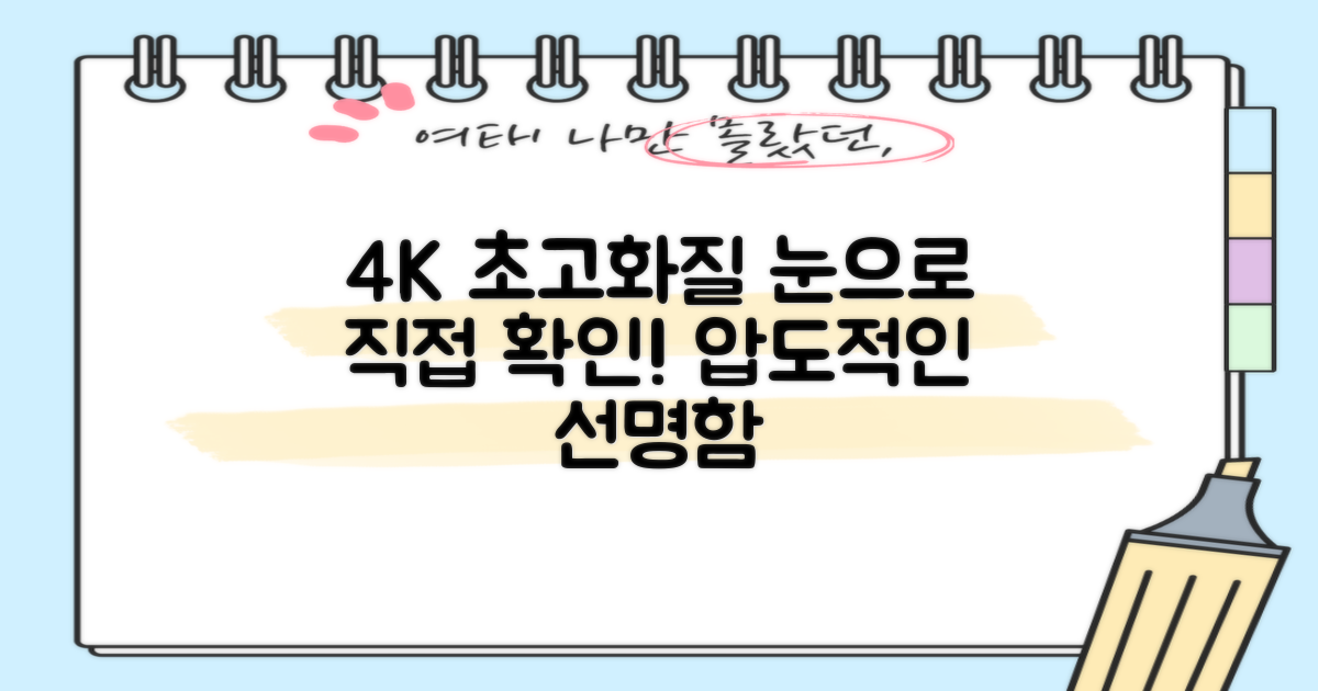 4K 화질, 눈으로 직접 확인하세요!