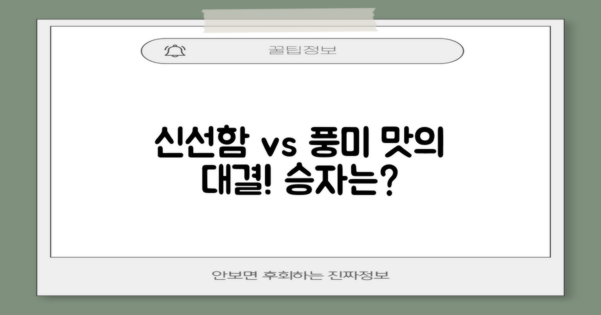 신선함 vs 풍미: 맛 비교
