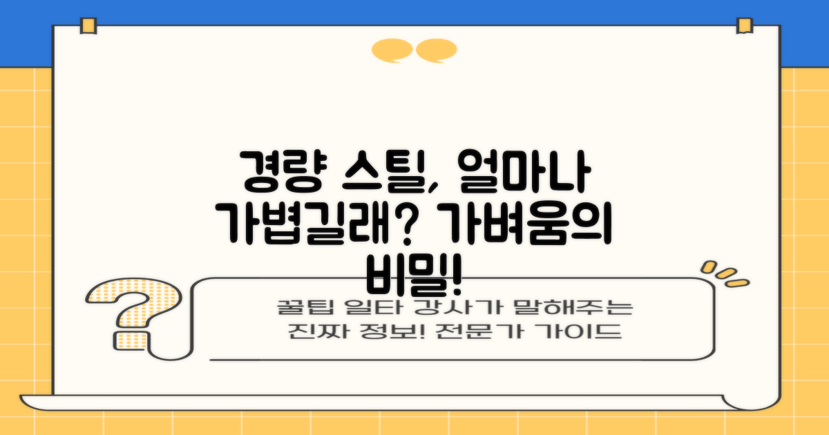 경량 스틸, 얼마나 가볍길래?