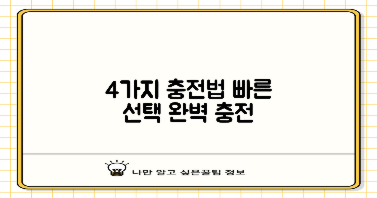 4가지 충전 옵션