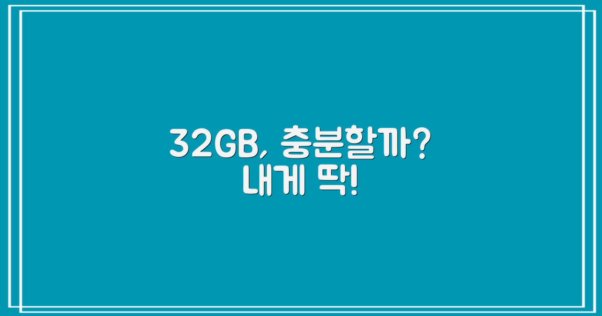 32GB, 충분할까?