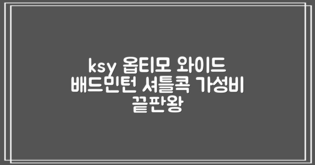 ksy 옵티모 와이드 배드민턴 셔틀콕, 화이트, 12개입, 1개 추천 리뷰