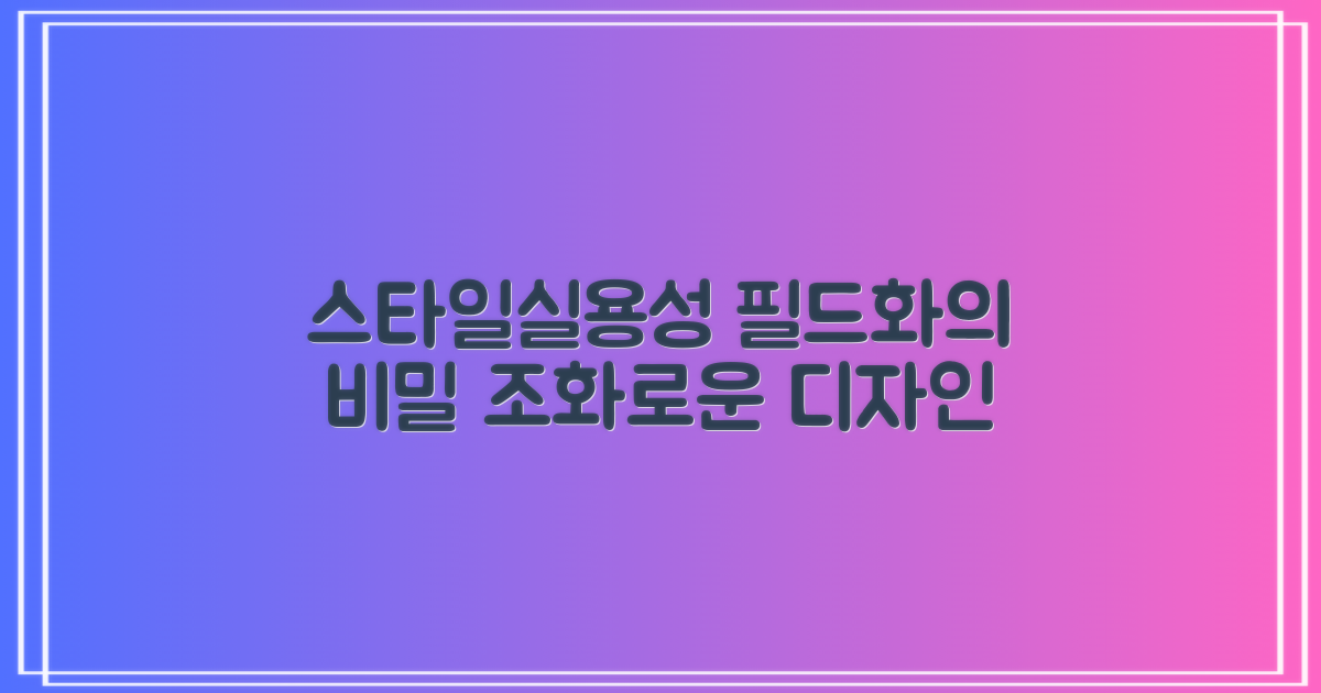 필드화, 스타일과 실용성의 조화