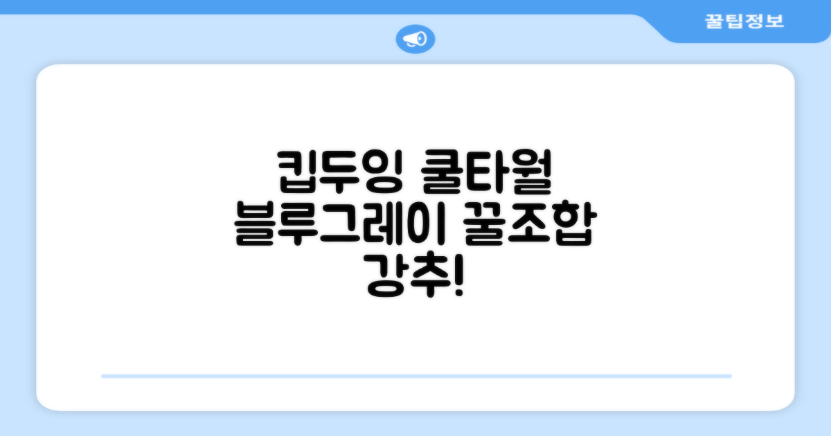 키프두잉 건식 스포츠 쿨 타올 케이스, 블루 + 그레이, 1세트 추천 리뷰