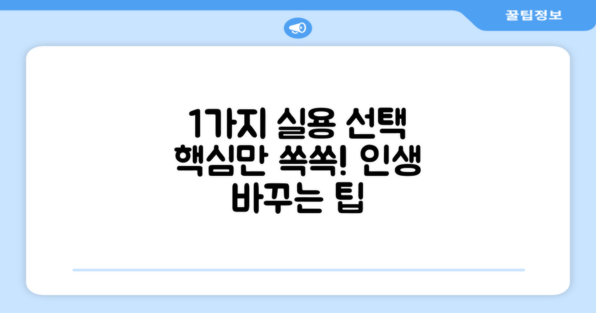 1가지 실용적인 선택