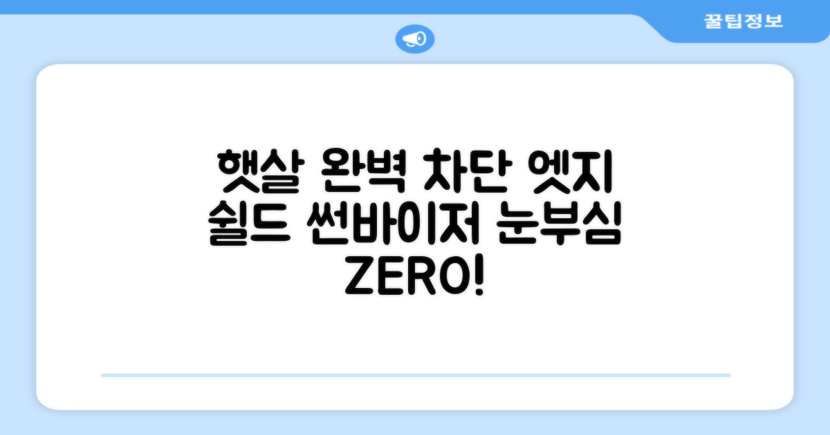 엣지 쉴드 썬바이저, 햇살 완벽 차단