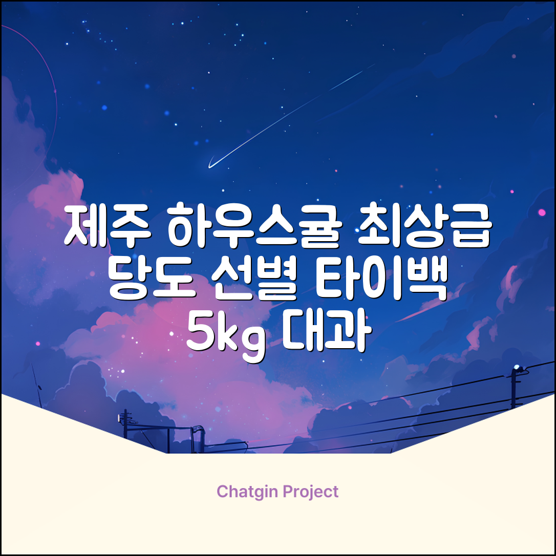 [산지당도선별] 제주 명품 하우스 귤 타이백 감귤, 1박스, 5kg 대과 추천 리뷰