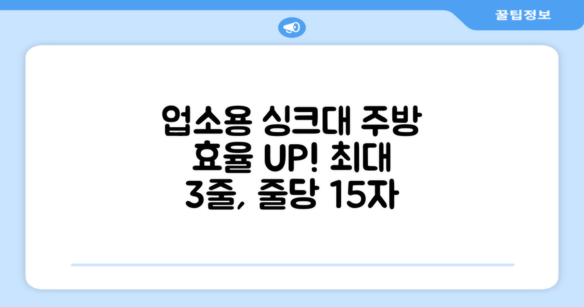 주방 효율, 업소용 싱크대로 높일 수 있나요?