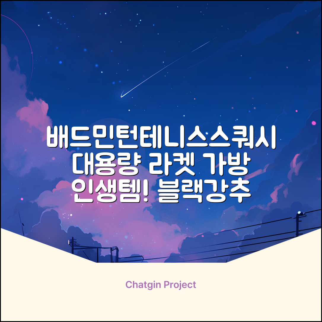 오하인 배드민턴 테니스 스쿼시 2단 대용량 라켓 가방, 블랙, 1개 추천 리뷰