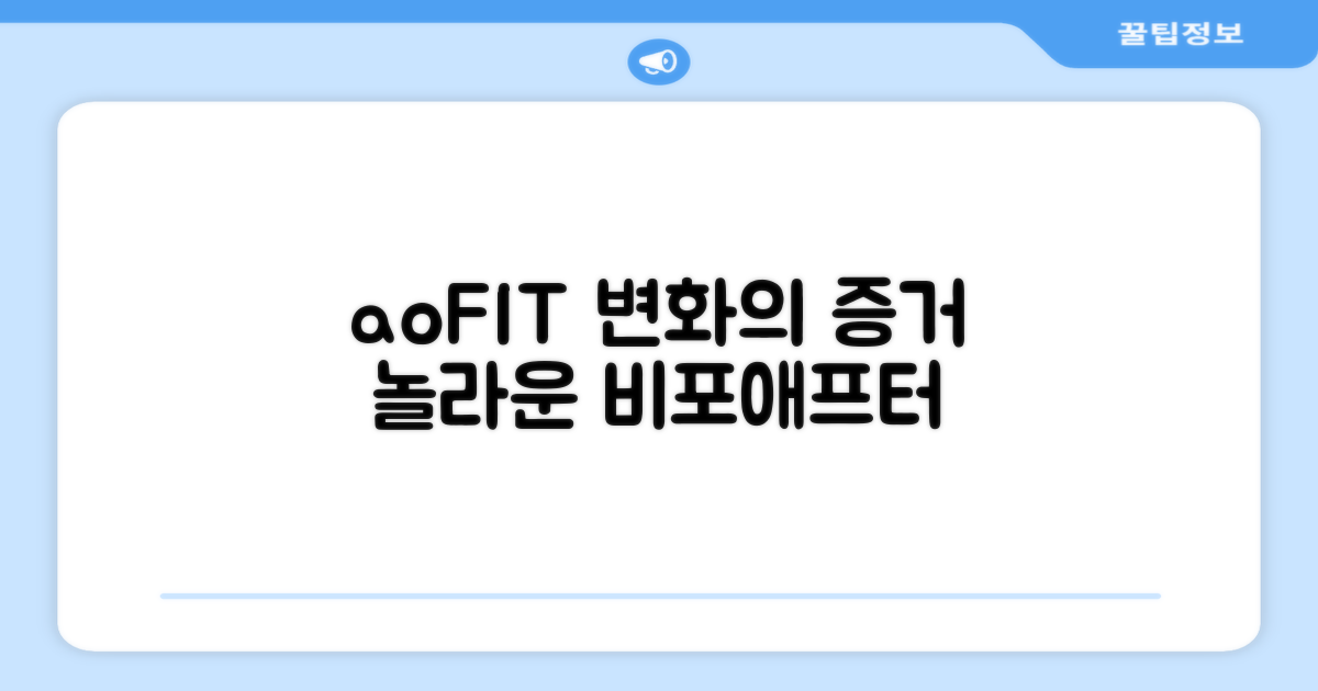 aoFIT, 이전과 후 비교