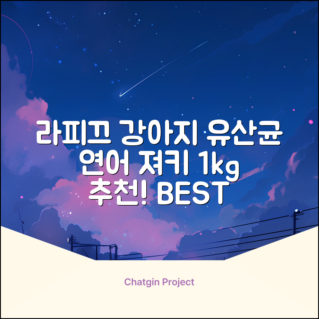 라피끄 강아지 유산균 품은 져키, 연어, 1kg, 1개 추천 리뷰