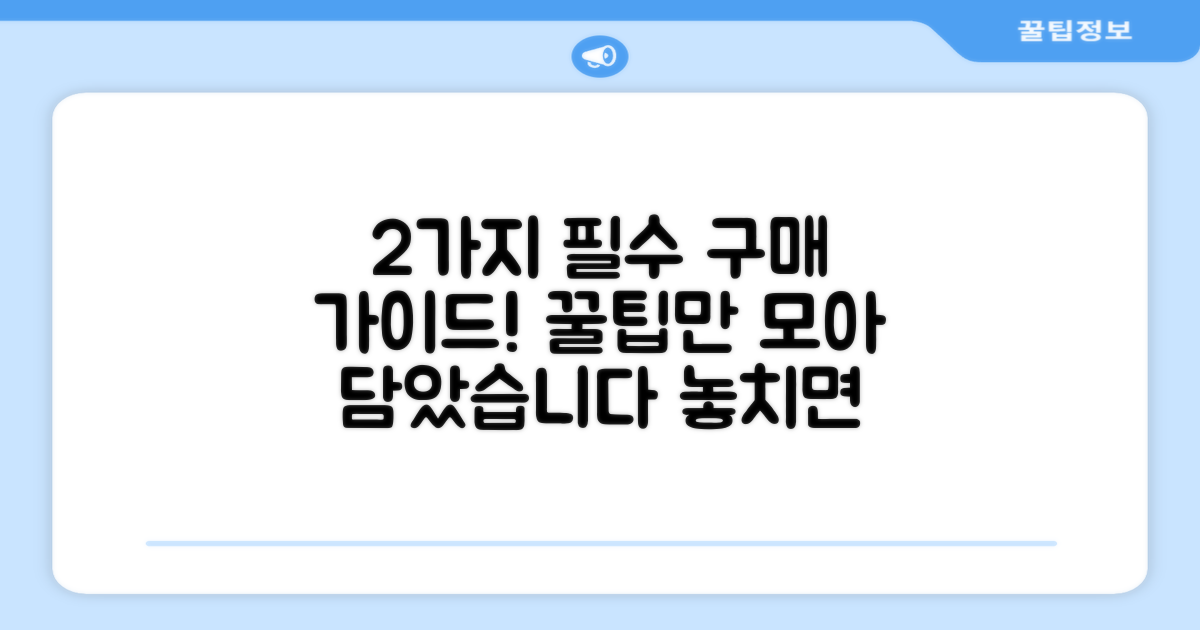 2가지 구매 가이드